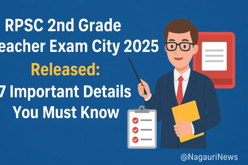 RPSC 2nd Grade Teacher Exam City 2025