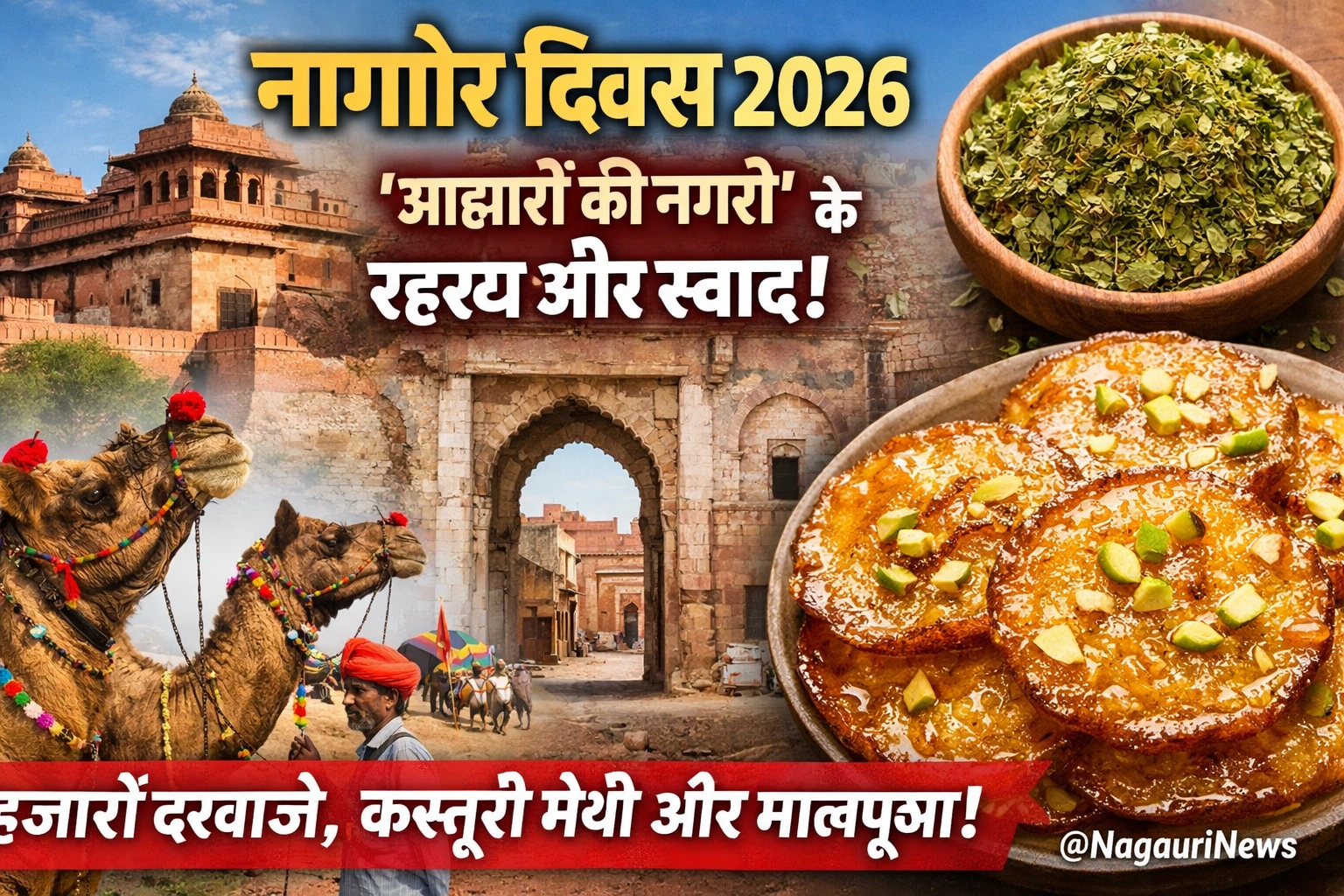 नागौर दिवस 2026: आझारों की नगरी नागौर किला, कस्तूरी मेथी और मालपुआ